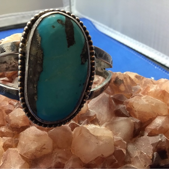 Sterling Turquoise Cuff - Picture 11 of 12